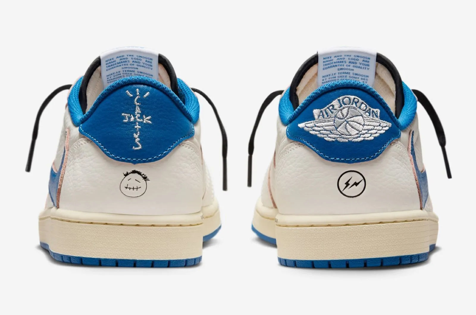 Fragment Design x Travis Scott x Air Jordan 1 Low Military Blue
